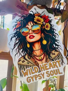 Wild Heart Gypsy Soul - Direct Print Film Transfer for Trendy T-Shirts, Cotton, Polyester & Blends - High-Quality Print