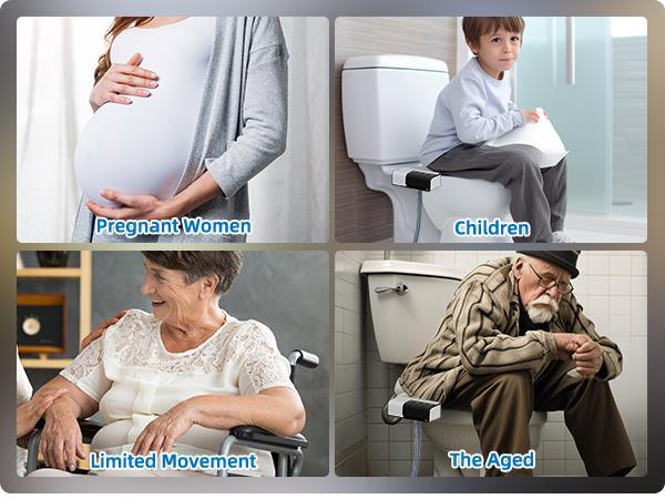 Anylcok Bidet Attachment for Toilet, Non-Electric Dual Nozzle for Frontal & Rear Wash, Adjustable Water Pressure Control, Fresh Water Bidet Toilet Seat, Self Cleaning Water Sprayer