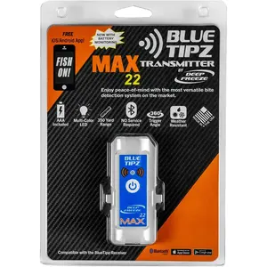 Deep Freeze BlueTipz Tip-Up Ice Fishing Alarm - Bite Alarm - Ice Fishing Tip-Up Light - Ice Fishing Gear & Accessories - Free Bluetooth iOS & Android Application