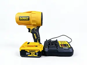 DEWALT 20V MAX Cordless Leaf Blower, Brushless Handheld Blower with 6.0Ah Battery & Charger, 30000RPM High Power for Car, Garage, Yard, Workshop Cleaning