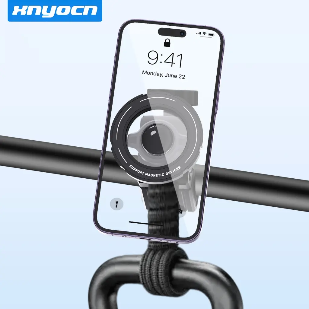 Bicycle/motorcycle/gym Magnetic Phone Stand, 360° Rotatable Anti-Shake Magnet Mount, Magsafe iPhone Smartphones Universal Navigation Stand Holder