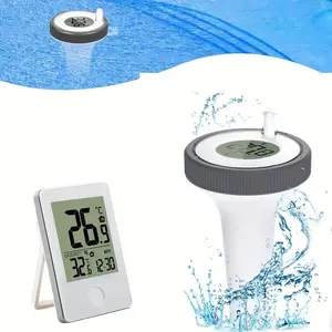 Floating Pool Thermometer, Wireless Digital Monitor Thermometer, Easy-read Thermometer for Swimming Pools, Bathtubs, Fishbowls and Ponds, Pool Accessories