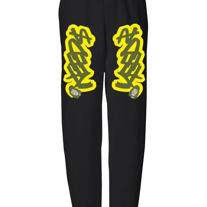 Hello What You Need Joggers Jerzees 974MP Adult 8 oz NuBlend Open-Bottom Fleece Sweatpants 50% Cotton 50% Polyester Sustainable USA Cotton