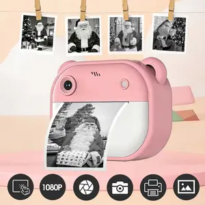Instant Print Camera (Comes with 2 Rolls of Photo Paper), Great Tool for Developing Interest And Creativity, Versatile Creative Painting, Toy Camera, Perfect for Pets and Holiday Memories, Holiday Photo Gift|Pet Photography|USB Rechargeable Camera