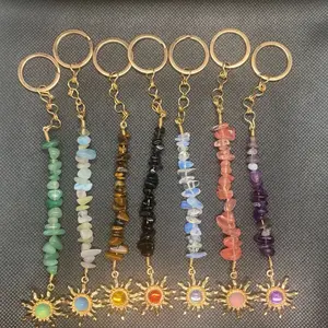 Sunstone Crystal Keychain
