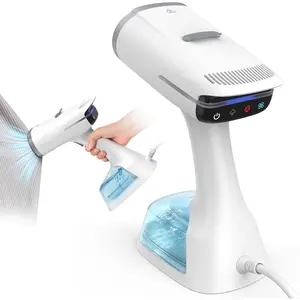 Vacuum Steamer with 270ml Water , Handheld Garment Steamer for Clothes with 3500Pa Suction, LED  Screen, Portable Suction Handheld Vacuum Iron & Steamer for Wrinkle Removal (110-120V Use)
