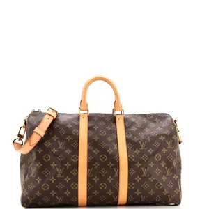 Pre-owned Louis Vuitton Canvas Coated Travel Bags Keepall Bandouliere Bag Monogram Canvas 45 by Rebag