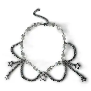 Euphoric Handmade Beaded Choker 14-16" Stainless Steel Tarnish Resistant Star Necklace for Women Fever Dreamz