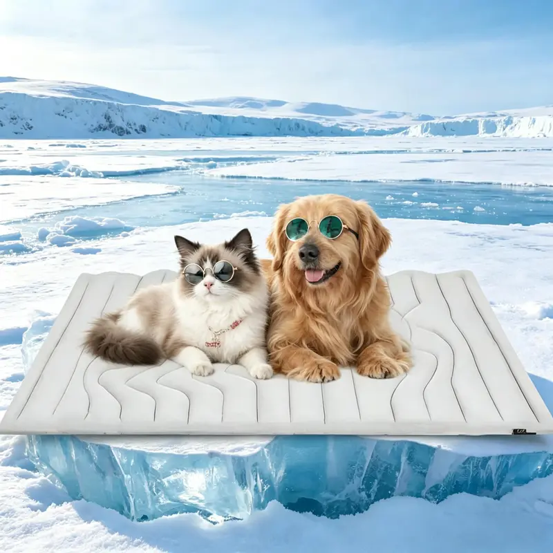 Cooling Mat for Dogs,Washable Pet Cooling Pad, No Gel, No Electric, Non-Slip Summer Crate Bed for Large Dogs,Cooling Pad Reversible (Cool & Warm), Pet Cool Mats for Dog and Cat use in Crate, Kennel, Bed, Sofa, Machine Washable, SummerVibes petlovers