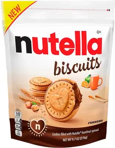 Nutella Biscuits Cookies filled with Nutella Hazelnut Spread - 304 Grams - Made in Europe