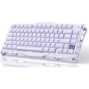 Mercury K1  75%  Mechanical Keyboard - Tri-Mode BT5.0/2.4GHz/USB-C Gaming Keyboard, Jelly Keycaps, Linear Switches, RGB Backlit Creamy Keyboard for PC/, Cute & Stylish