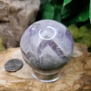 Chevron Amethyst Sphere - 60mm