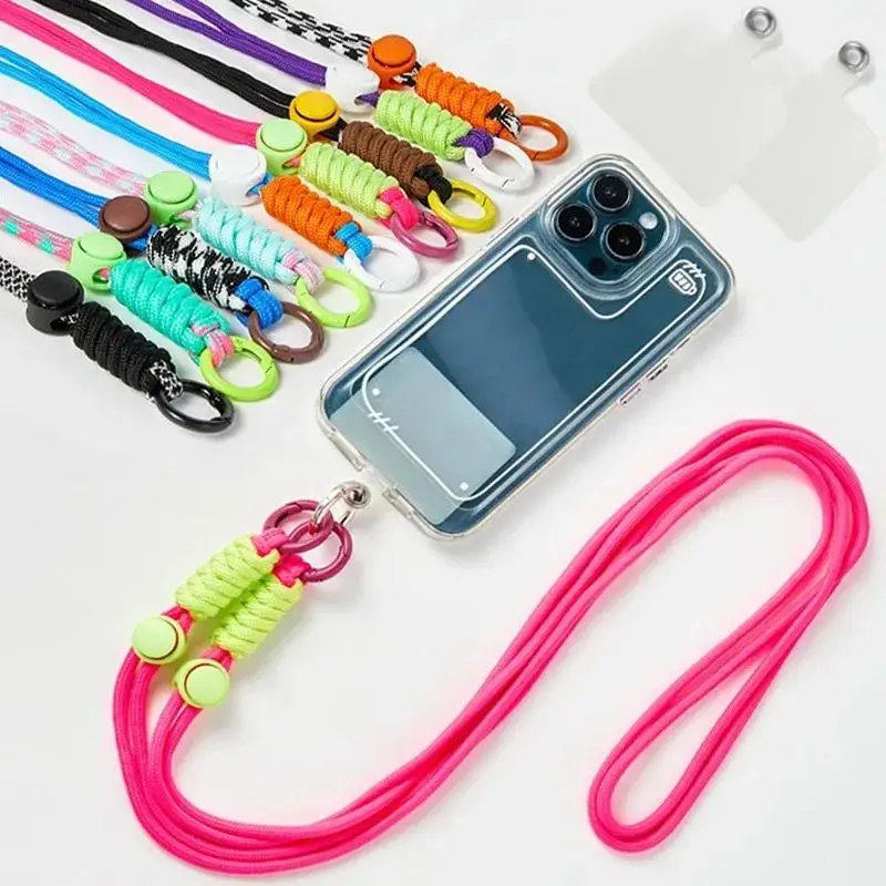 Mobile Phone Lanyard, 1 Count Adjustable Keychain Lanyard, Phone Strap with Replacement Patch
