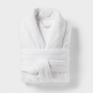 Spa Plush Bath Robe S/M White - Threshold