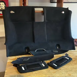 Black Suede Stretch Headliner Fabric Foam Backed, 60” Wide