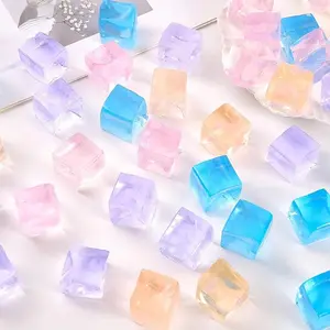 30pcs Mini Transparent Ice Cube Squeeze Toys, Realistic Stress Relief Fidget Gadgets, Portable Office Toys, Random Colors, Perfect Christmas Gifts