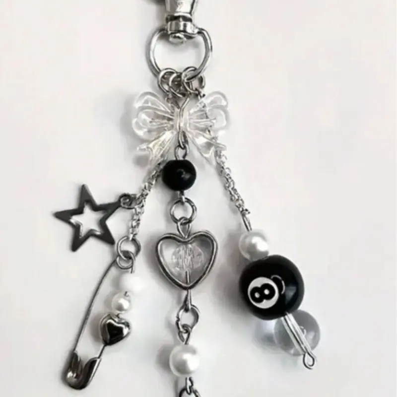 Punk Style Keychain, Fashionable Keychain for Women & Men, Trendy All-match Keychain for Birthday Gift, Stylish Keychain, Cool Keychains, Keyrings for Keys, Key Rings