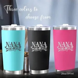 1pc - 20oz/591ml Stainless Steel Nana Grandma Coffee Cup | Multipurpose, Reusable, Hand Wash Only, 304 Stainless Steel, Ideal for Birthday and Mother'S Day Gifts