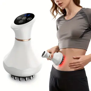 Mini Portable Electric - Meridian Brush & Massager with /Vibration/Cupping Suitable for Full Body, - Portable Massager Device - Ideal for Spa, Travel