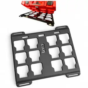 Mount for Milwaukee Packout, Heavy Duty 10 ga steel, Full Width Compatible, Rugged & Low Profile, Powder Coated or Raw Steel (Ready to Paint)