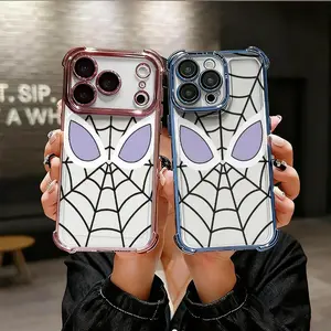 Ghost Spider Phone Case for iPhone 17 AIR 17 PRO 16 PRO 15  PRO MAX  14 PLUS 13 PRO 12 11 series (silicone softshell) airbag anti-drop and shockproofmobile phone protective case Smartphone Cellphone, Accessories, Handheld