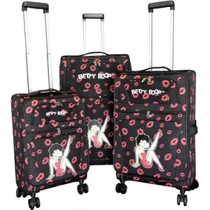 Betty Boop BN001613-7B Expandable Spinner Luggage Set, Black - 3 Piece