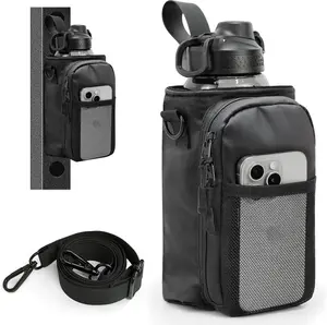 Balency Magnetic Gym Bag for Men and Women, Versatile Water Bottle Holder with Phone Pockets, Strong Magnet Crossbody Pouch, Essential Gym Accessories