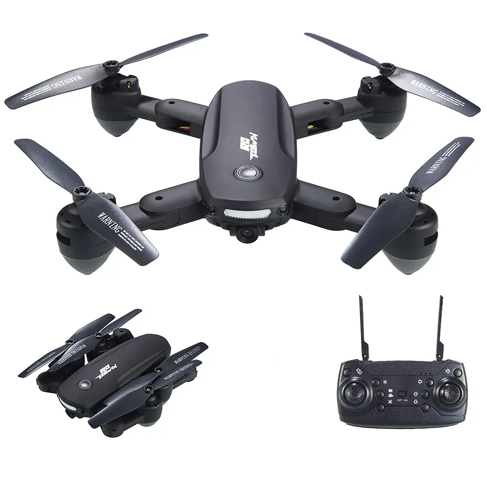 GARVEE R10 Compact Foldable Wi-Fi FPV RC Quadcopter Mini Drone with 720P Camera, Live View, Novice-Friendly Altitude Hold, Gesture Control, Smartphone APP Control, Portable Folding Phone Accessory Lock, 2 Batteries, Emergency Stop for Adults, Aerial Photo