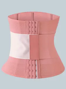 Women's Solid Faja Shapewear Tummy Control, Useful Waist Trainer, Adjustable Hook and Eye Closure Shapewear Bodysuit, Back-to-school Clothing, Women's Shapewear Clothing, Fall Wear 2024, Fallfreshness Clothes, Fall Wear Black Girl Adjustable Hook