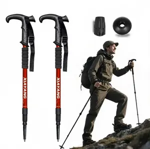 2-Pack Lightweight Adjustable Hiking Poles – Rust-Resistant Aluminum Alloy Trekking Sticks – 4-Section Telescopic Design for Hiking, Mountaineering & Backpacking – For Men & Women summerwins