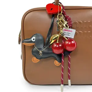 Dolcevi Cherry Pup Love Charm for Bags - Perfect Accessory for Your Handbag