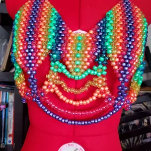 Kandi Bead Bra Top cosplay rave Fit Womenswear Accessories Clothes Costumes Women Comfort