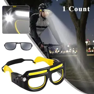 Rechargeable 800 Lumen LED Safety Glasses, 1000mah Eye-protecting Headlamp with Motion Sensor, 5 Modes, Outdoor Cycling Fishing Repair