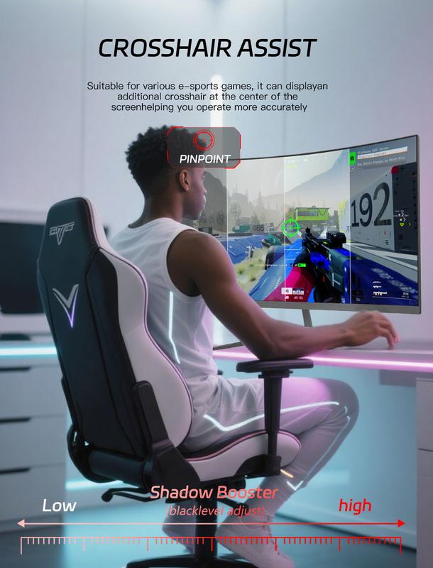 New 24" 180Hz Curved Gaming Monitor FHD 1080P 1ms Response FreeSync Ultra-Thin VESA Ready for PS5 Xbox PC #Black Friday