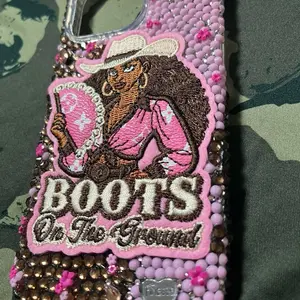 Blingy Junk iPhone 16pro max Case with Cowgirl Design Made with Love and Style Great as Gifts for the Whole Family Unique and Different