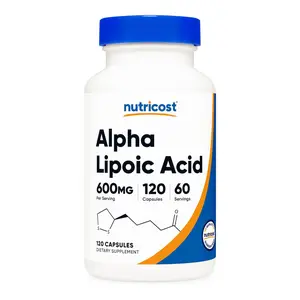 Nutricost Alpha Lipoic Acid 600mg Per Serving 120 Capsules, 60 Servings - Plant Based Caps, Non-GMO
