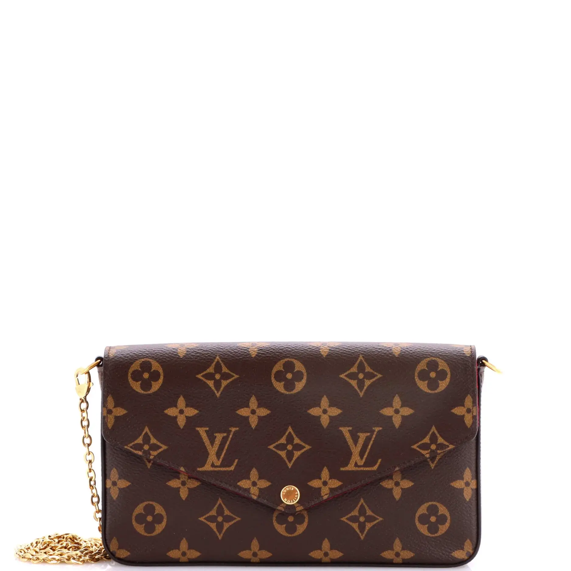Pre-owned Louis Vuitton material Messenger Bags Felicie Pochette Monogram Canvas by Rebag