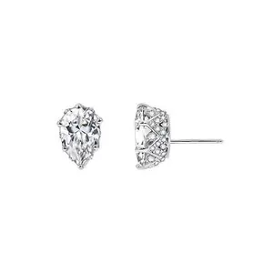 Radiance by Absolute™ 12.53ctw Pear Cut Pavé Gallery Stud Earrings