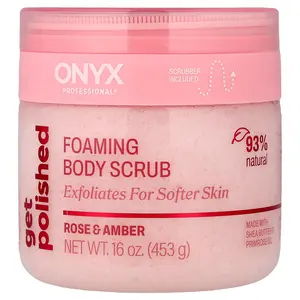 Onyx Professional Get Polished, Foaming Body Scrub, Rose & Amber, 16 oz (453 g)