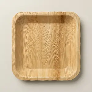 7" Compostable Appetizer Plates | Square Areca Leaf Plates (Pack of 50) – EcoChef