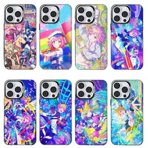 P-Project S-Sekai Cute Art Phone Cases For iPhone 17 Promax Pro Air 16 Plus 15 14 13 12 11 Black Candy Matte Shockproof Cover