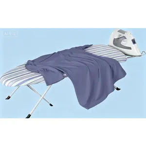 Folding Ironing Board with Iron Rest, Compact Tabletop Design, 32" Length x 12" Width, Steel Frame Construction, Portable for Travel and Small Spaces, Blue Fabric Cover