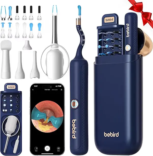 FREECUBE Ear Cleaning Camera Wax Removal Tool kit, Smart APP Control Ear Scope Otoscope Camera Light, Visual Ear Picker Wireless Earwax Remover Tweezers for Adults & Kids Mother's Day Gift