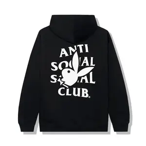 Anti Social Social Club Playboy Bunny Logo Hoodie Black (men) by StockX