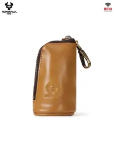 Men's Keychain Wallet Humerpaul Pure Color Lightweight Zipper Bag Casual Fashion Retro Coin Purse Hu101