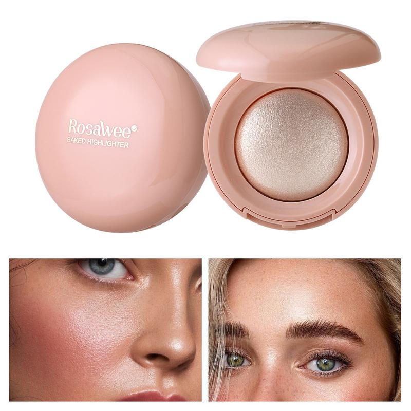 Soft Shimmer Highlighter Palette, Long Lasting Face Glow Powder for Cheeks and Contour, Natural Radiance for Everyday Wear