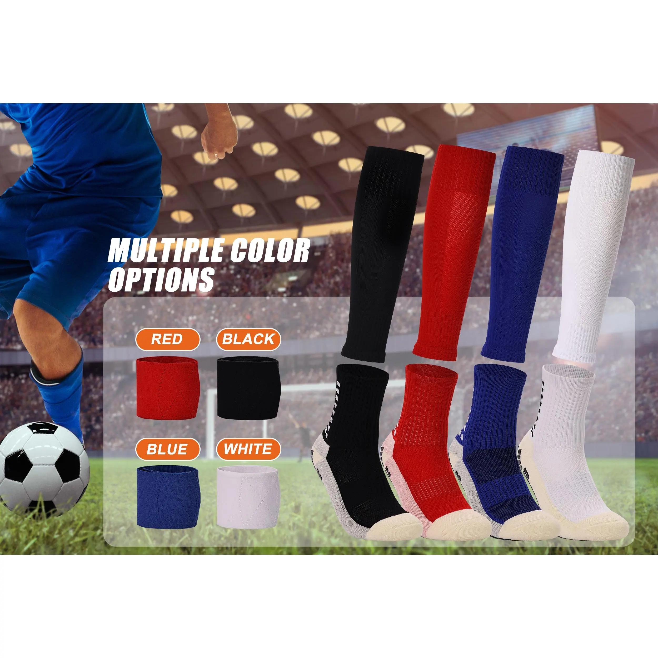 Grip Socks, Leg Sleeves & Shin Guard Straps