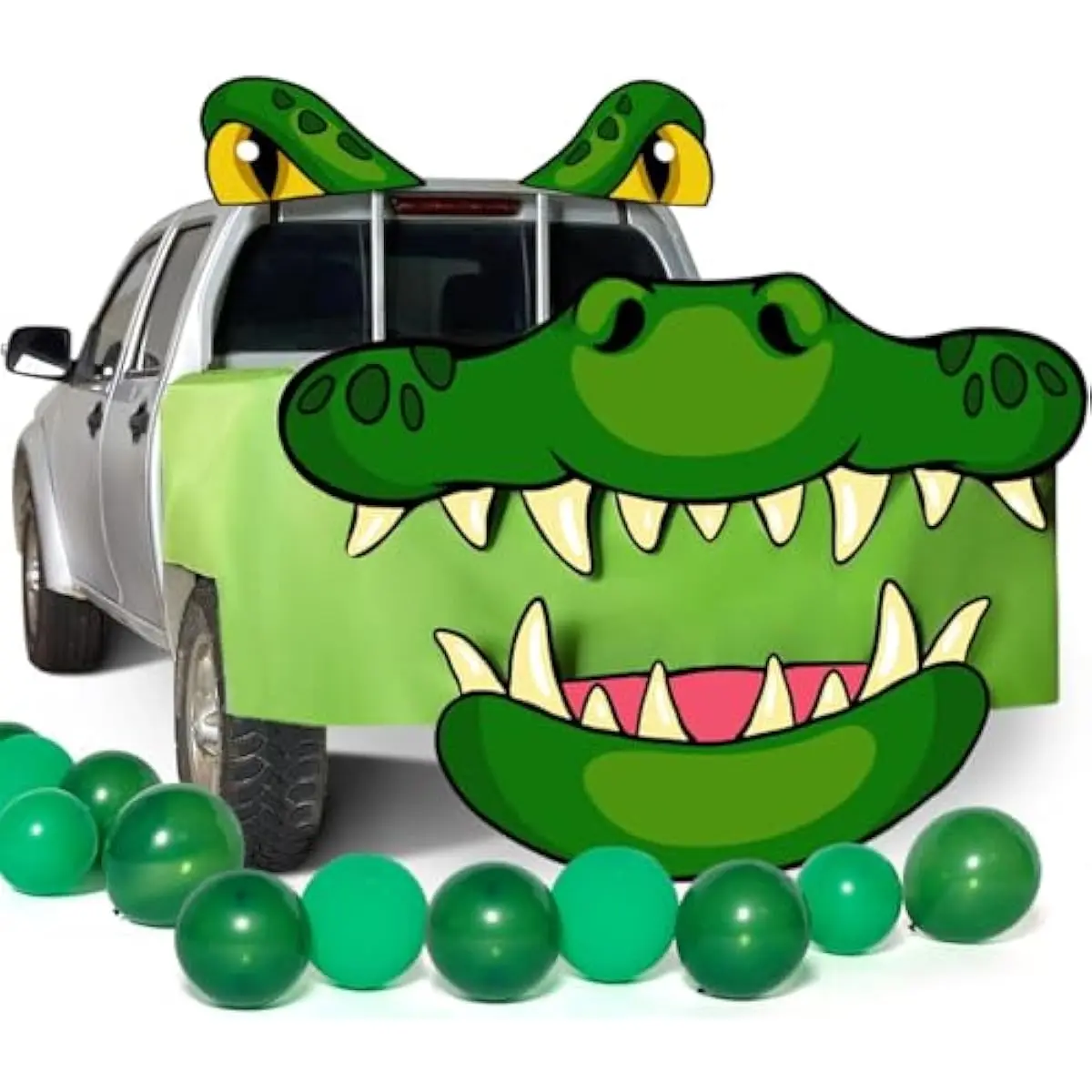 Halloween Alligator Trunk or Treat Car Decorations Kit for SUV, , Outdoor Decor Vehicle Pickup Van Party Supplies Balloons Door Archway Entryway Haunted House Scary