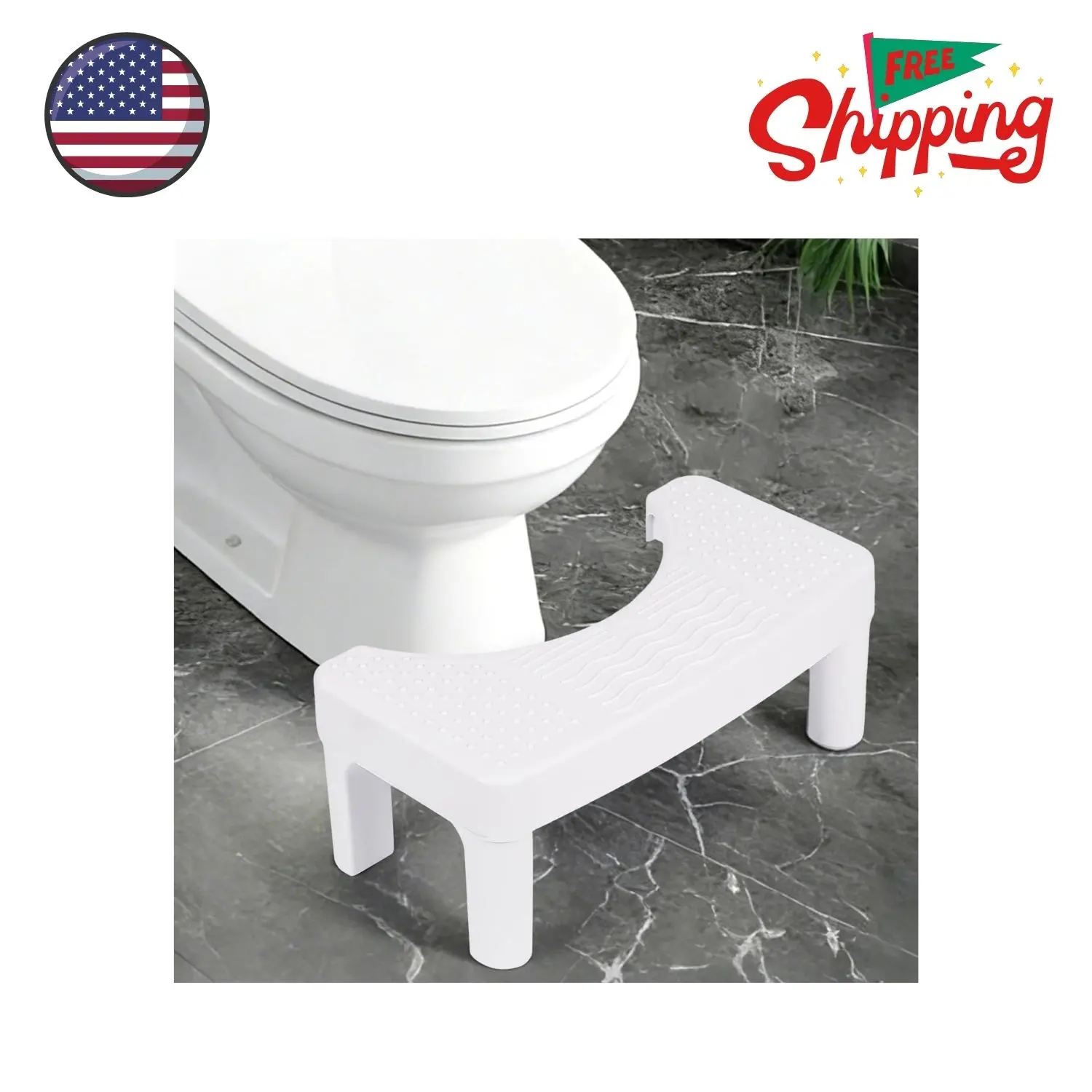 Toilet Stool for Adults,6.7" Squatting Potty