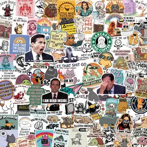 100 & 130PCS Funny Saying Sticker Pack Snarky Sarcastic Bold Humor Vinyl Waterproof Meme Stickers for Laptop Computer Water Bottle iPad Phones Bumper Folding Chair
